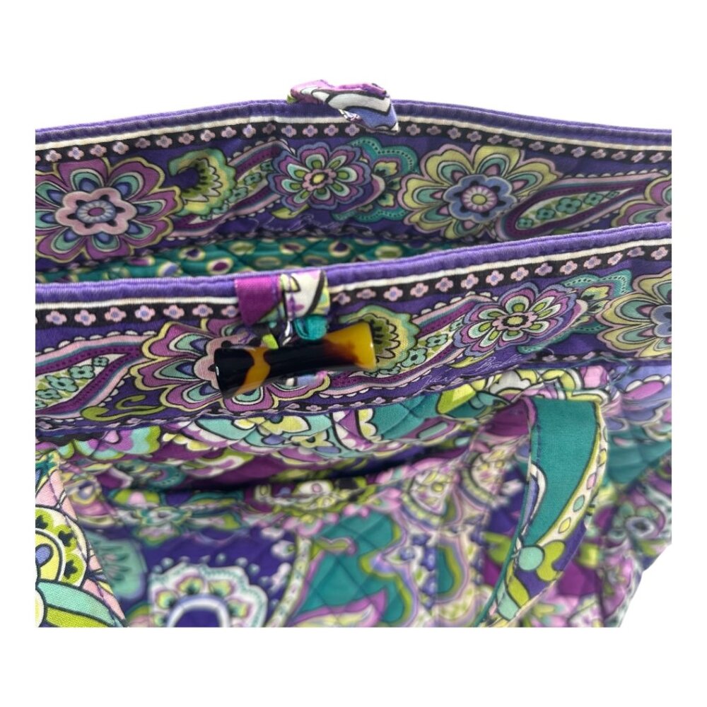 Vera Bradley Signature Laptop Tote Bag Multicolored Paisley Print - Picture 7 of 14